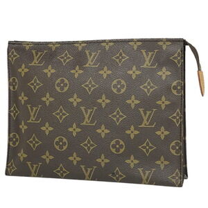 Louis Vuitton Poche Clutch Bag Cosmetic Monogram Brown